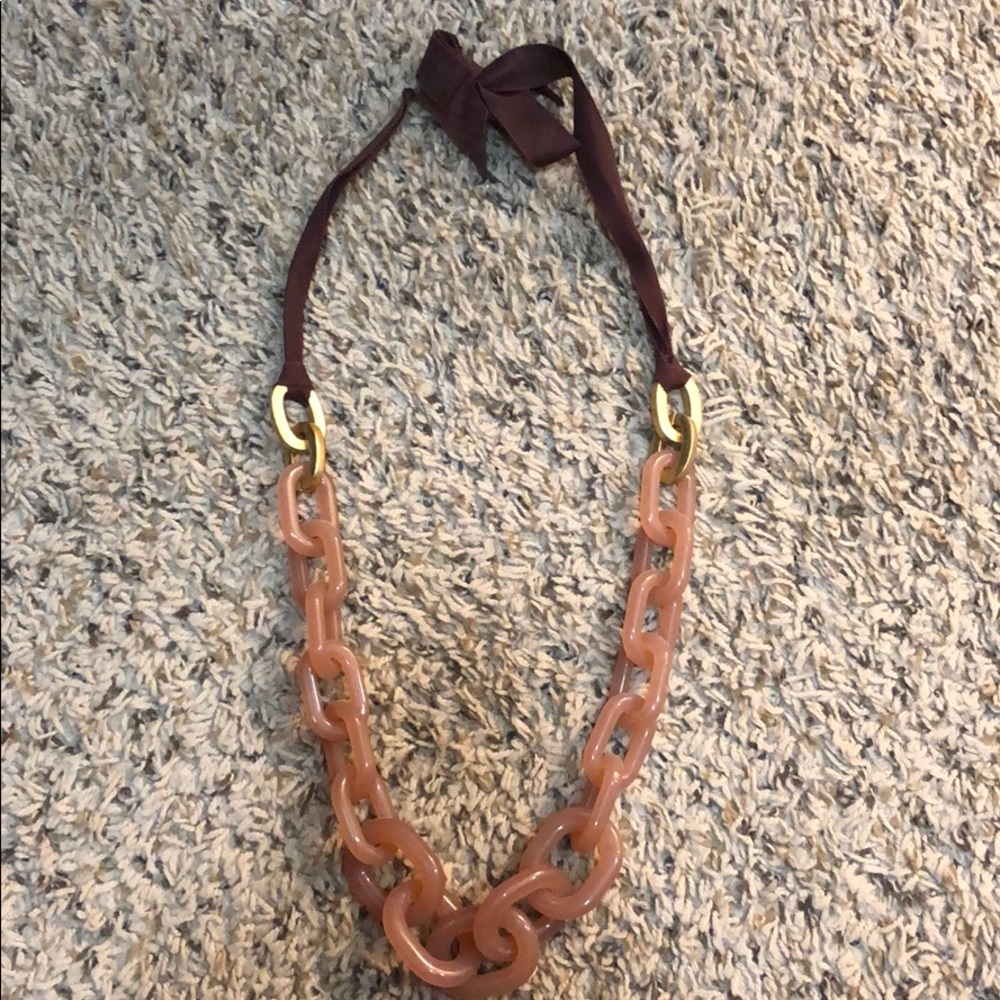 J. Crew acrylic and fabric chain link necklace